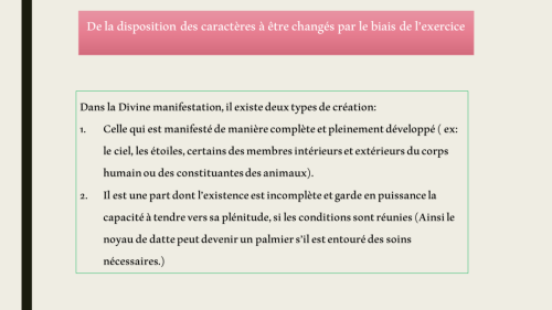 De la disposition des caractères à être changés par le biais de l'exercice