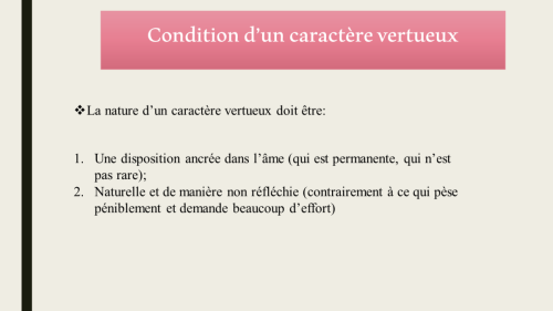 De la nature véritable de la vertu et du vice